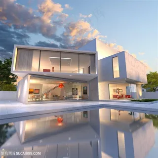 别墅建筑模型设计高清