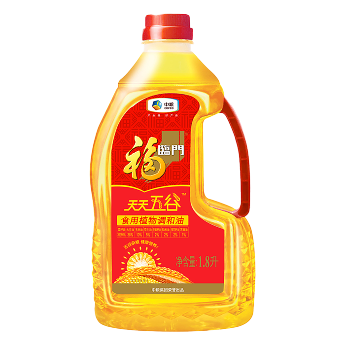 中粮福临门调和油1.8升超市商品白底图免抠实物摄影png格式图片透明底
