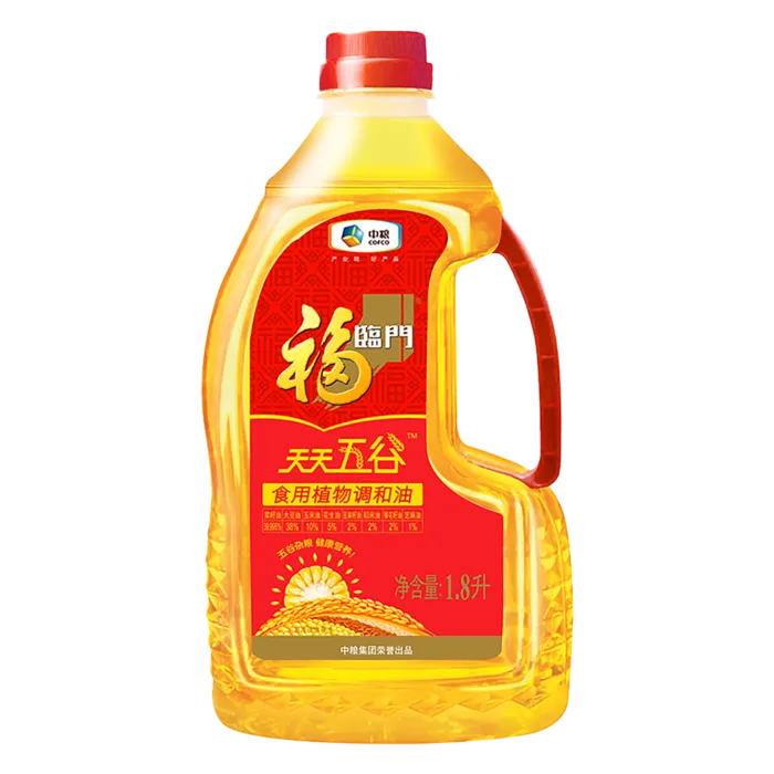 中粮福临门调和油1.8升超市商品白底图免抠实物摄影png格式图片透明底