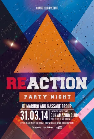 科技感多边形海报模板