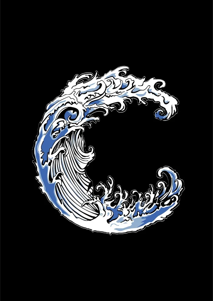 浪花海浪素材cdr矢量模版下载