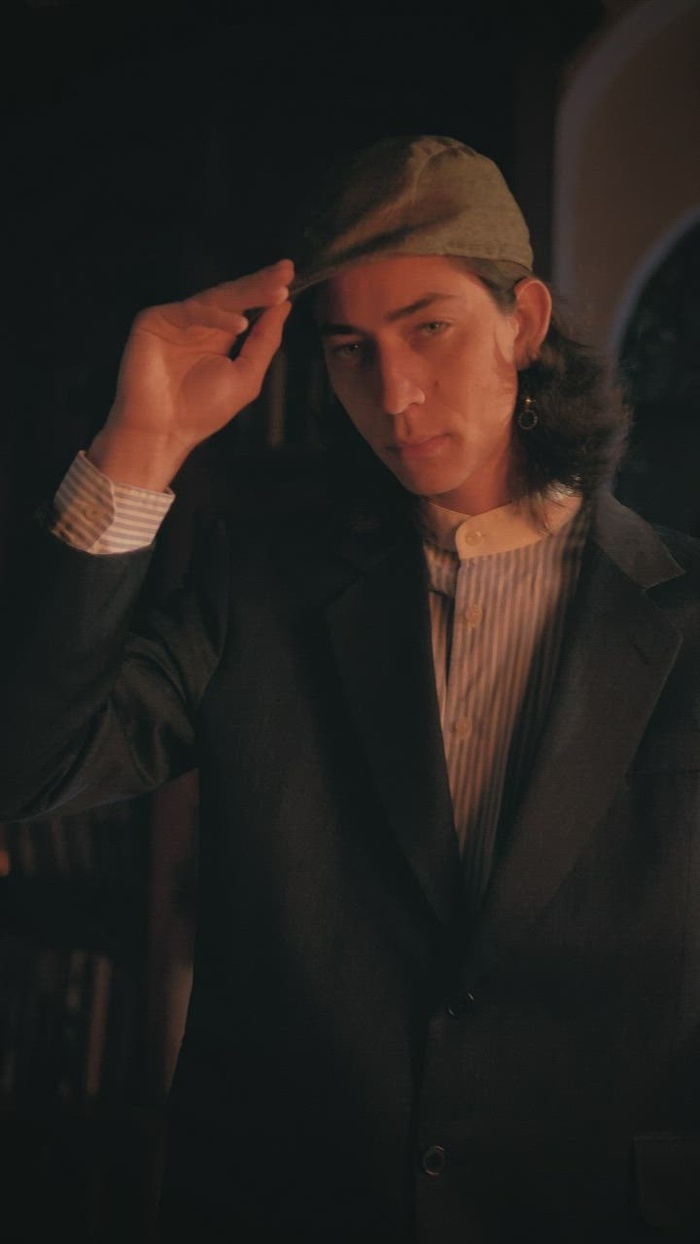 一个优雅的老式男人的肖像