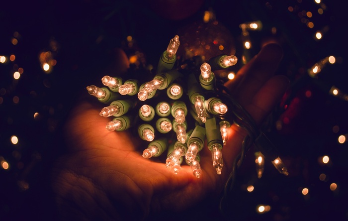 圣诞灯 散景灯 圣诞节 装饰 装饰风格 假期 灯串 