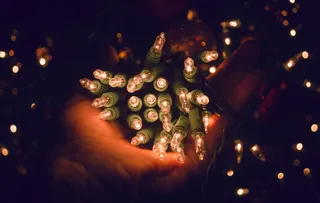 圣诞灯 散景灯 圣诞节 装饰 装饰风格 假期 灯串 