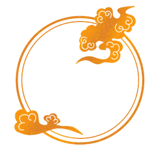 中国风中式传统祥云图案国潮古风边框云纹装饰元素PNG免抠素材图