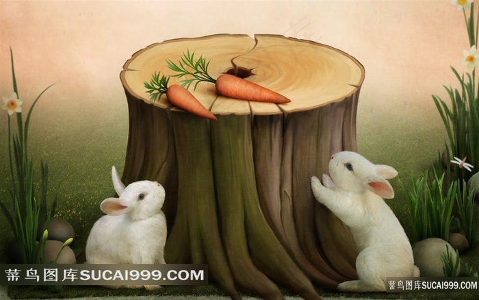 三维兔子图片
