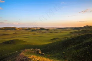 初秋坝上草原风景摄影图片