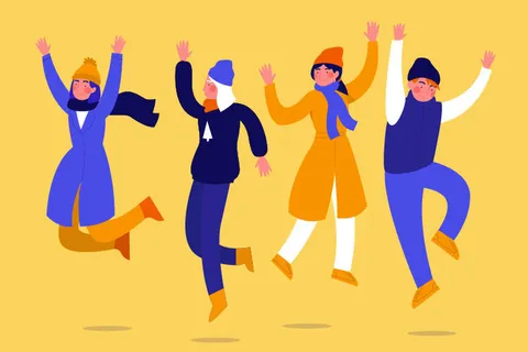 冬天服饰服装冬装穿冬装保暖冬季卡通人物男女装Ai矢量图片素材 冬天服饰服装冬装穿冬装保暖冬季卡通人物男女装Ai矢量图片素材