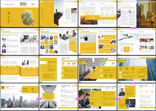 黄色企业宣传画册