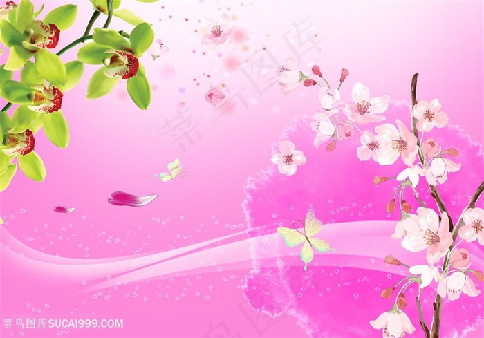 蝶恋花电视背景墙