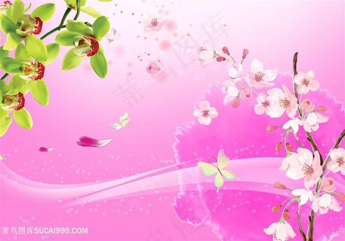 蝶恋花电视背景墙