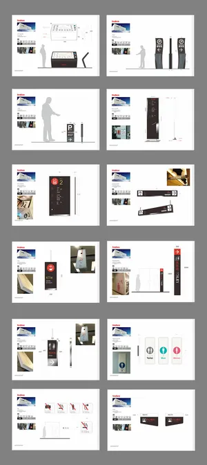 全套大气简约化商城导视牌设计