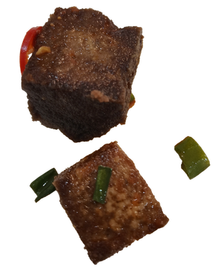 黄豆豆腐包浆黑豆嫩豆腐油炸香煎免抠元素