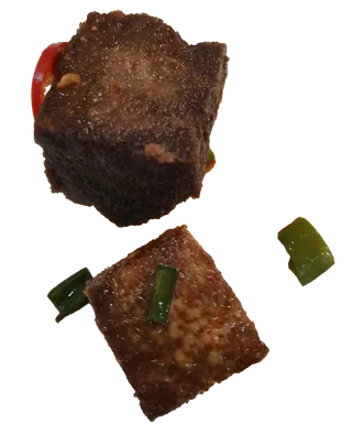 黄豆豆腐包浆黑豆嫩豆腐油炸香煎免抠元素