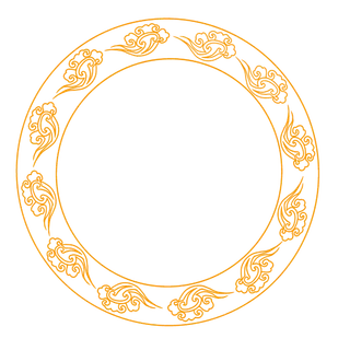 中国风中式传统祥云图案国潮古风边框云纹装饰元素PNG免抠素材图