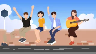 54青年海报54青年插画海报