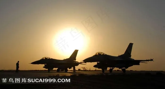 F-16战斗机剪影素材