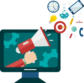 电脑简笔促销卡通