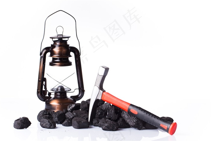 斧头黑色煤矿跟灯