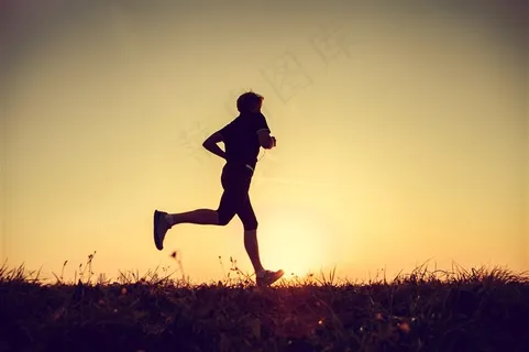 跑步运动锻炼人物剪影高清摄影图片 跑步运动锻炼人物剪影高清摄影图片