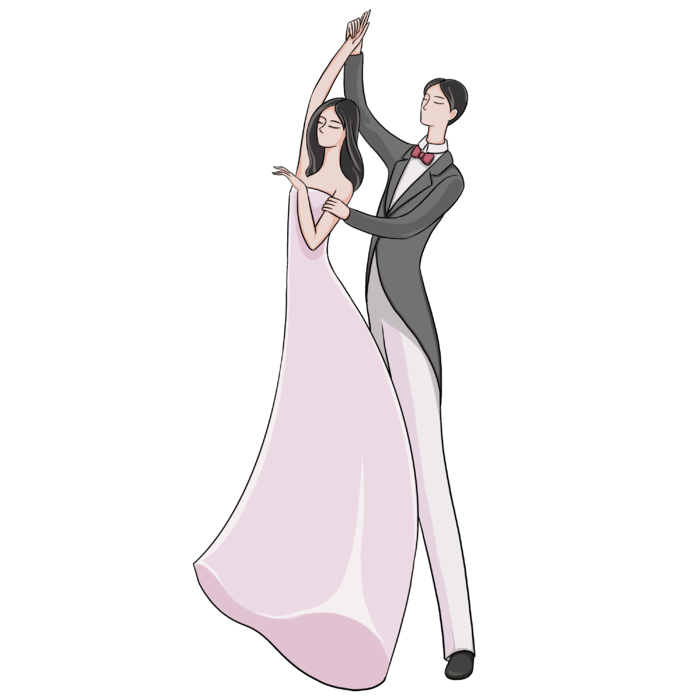 婚纱卡通人物婚礼白纱结婚婚纱摄影手绘