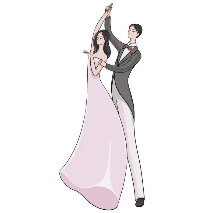 婚纱卡通人物婚礼白纱结婚婚纱摄影手绘