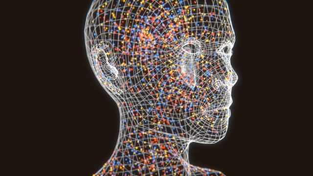 脸, 头, 女士, 图形, 使成为, 粒子, 女性