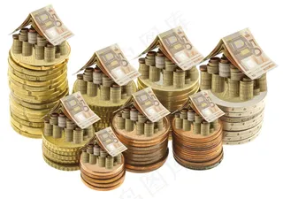 创意钱币房屋图片