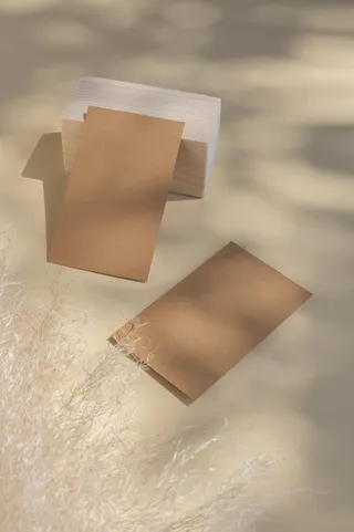 北欧风正反面场景名片样机