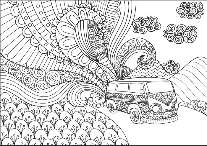 黑白卡通手绘线描线稿