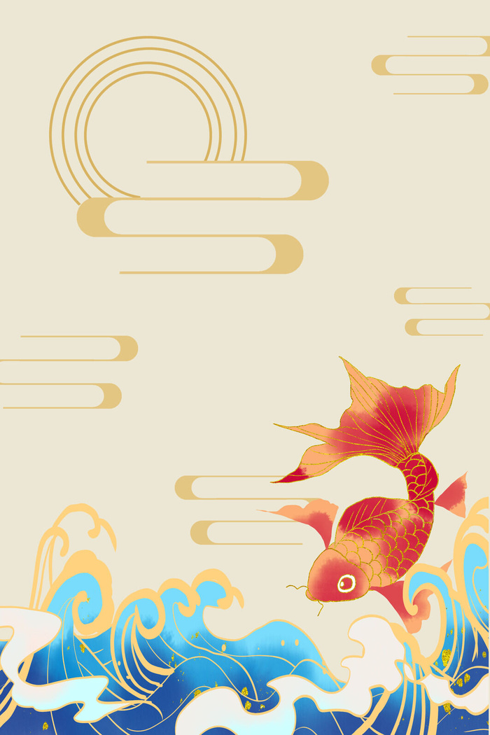 中式古典国潮来袭海报展板宣传背景图PSD设计PS模板素材