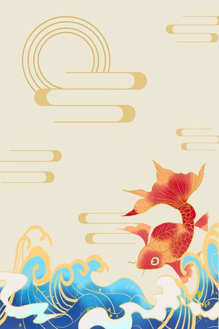 中式古典国潮来袭海报展板宣传背景图PSD设计PS模板素材