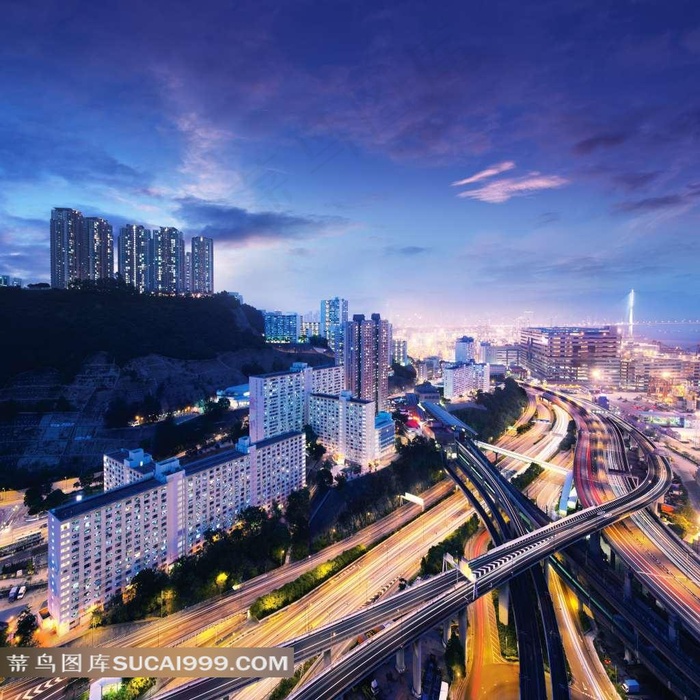 香港夜晚全景图片