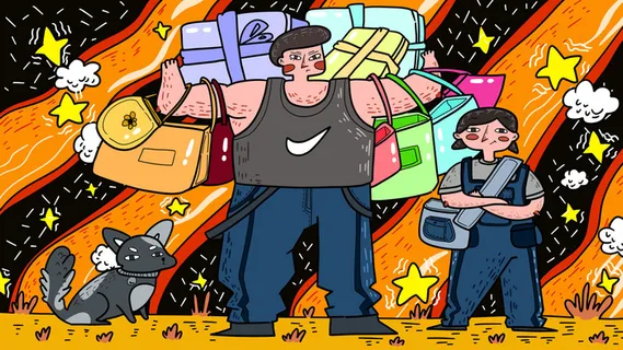 卡通涂鸦街头彩色墙绘壁纸插画儿童创意嘻哈漫画图集PSD素材