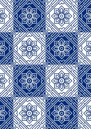 地板瓷砖 几何花朵