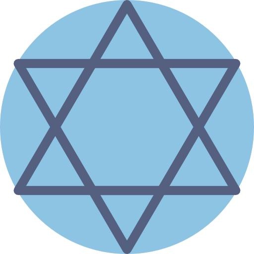 红大卫 PNG 犹太明星 PNG免抠(512x512)
