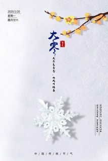 24二十四节气传统节日大寒宣传活动海报插画合集psd设计素材模板