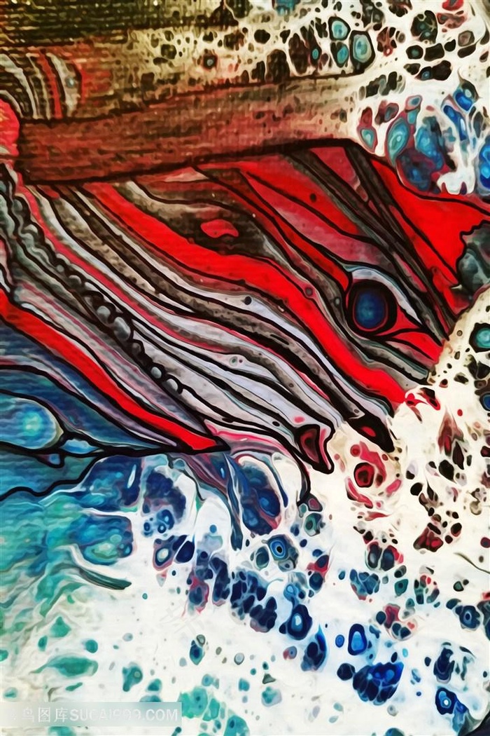 水彩抽象时尚艺术油画装饰画