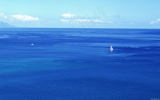蓝天大海风光