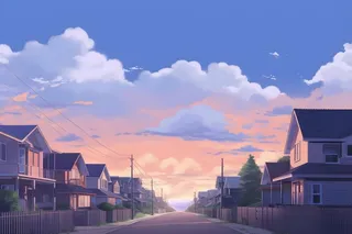 日式建筑街道阳光背景