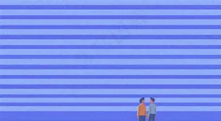 条纹蓝色渐变简约背景