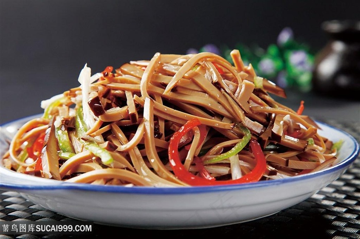 香辣豆腐干传统餐饮美食高清菜谱用图摄影