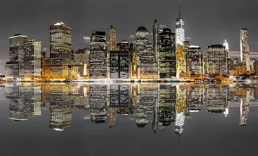 高楼大厦水上城市