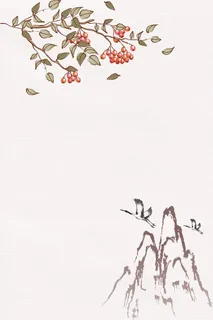 中国风传统水墨古风古典展板边框工笔画PS海报背景平面广告Ai设计素材