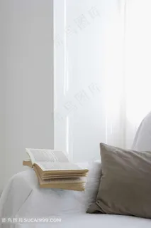 放着书的沙发把手