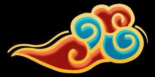 中国风中式国潮敦煌云纹祥云插画图案云朵云彩元素PSDAI设计素材