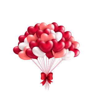 情人节一束气球