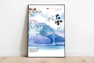 大雪 大雪节气海报
