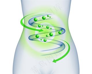 创意女性肠道减肥广告素材图