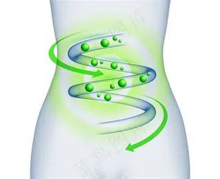 创意女性肠道减肥广告素材图